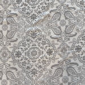 Elegant Gray and White Patterned Fabric